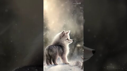 CUTE LITTLE WOLF, ( AI ART, AI GENERATORS ) @MIX_IMAGI