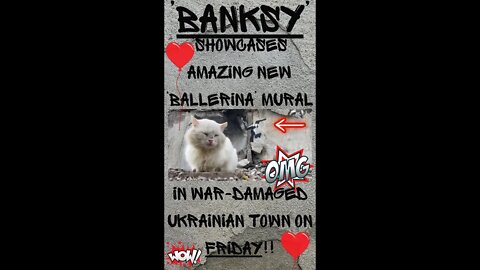 🔎 ‘BANKSY’ SHOWCASES ‘AMAZING’ NEW ‘BALLERINA’ ARTWORK/MURAL IN WAR DAMAGED UKRAINIAN TOWN! #banksy