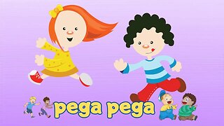 desenho animado infantil brincandeira de pega pega pique esconde