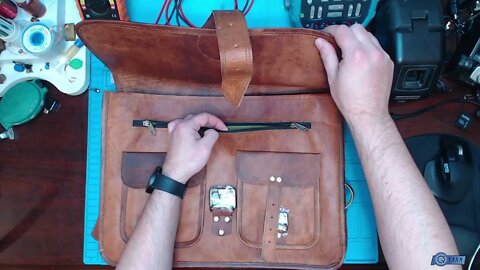 Cuero DHK 18 Inch Vintage Handmade Leather Travel Messenger Office Crossbody Bag Laptop Briefcase