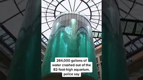 Two people have been injured after a 82-foot-high aquarium in #Berlin, #Germany, burst, police say.