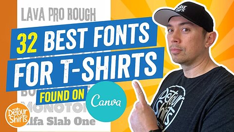 32 Best Canva Fonts for T-Shirt Designs | Save these to use for Print on Demand