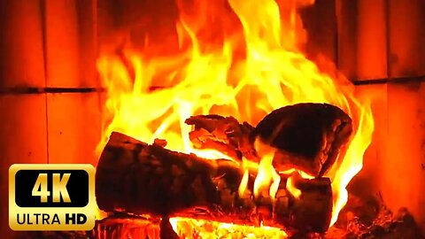 Cozy Fireplace 4K 🔥 Amazing Fire Sound & Relaxing Fireplace with Burning Logs