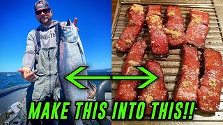 SALMON FIshing Catch N' Cook. EASY & Delicious Smoked Fish Recipe!