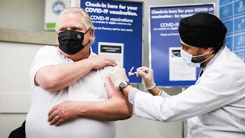 Doug Ford Got His First COVID Vaccine Dose On Friday & Played Dead Afterwards (VIDEO)