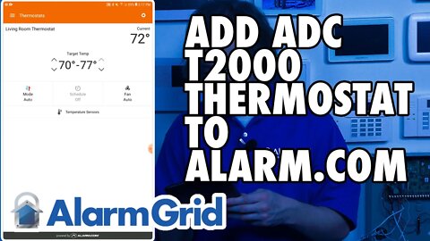 Adding the ADC-T2000 to an Alarm.com Account