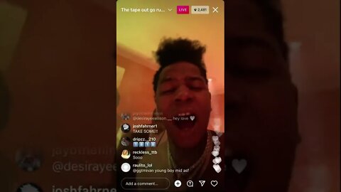 Big scare on Instagram live after dropping a new tape😳