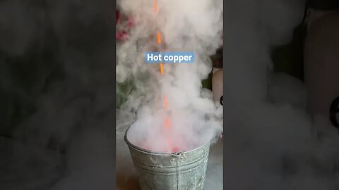 Hot Copper VS. Hot Aluminum Pour In Bucket Of Orbeez #asmr #copper #aluminum #orbeez