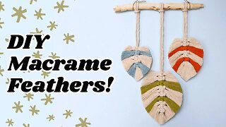 Macrame Feather Wall Hanging (using Templates!)