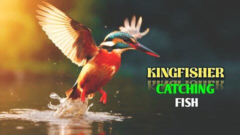 Kingfisher | Kingfisher Catching Fish In The Water Surface|