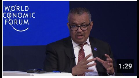 WHO head, Tedros Adhanom Ghebreyesus, at the WEF's annual Davos conference