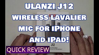 ULANZI J12 Wireless Lavalier Microphone for iPhone iPad