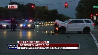 Off-duty officer involved in accident on Detroit's west side