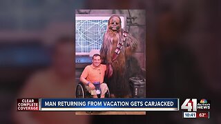 Man returning from vacation gets carjacked