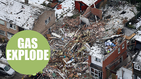 Two semi-detached houses destroyed in huge gas blast in Leicester