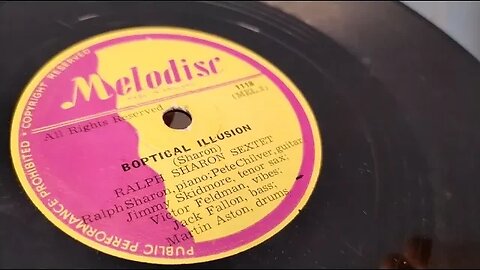 Boptical Illusion ~ Ralph Sharon Sextet ~ 1950 Mel 2 - Melodisc 78rpm Shellac Record ~ Dual 1215