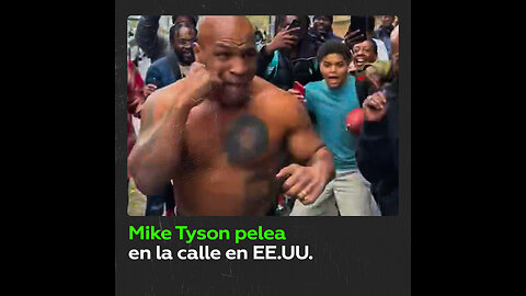 Pelea a puño limpio y sin camisa de Mike Tyson en la calle