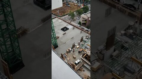 Birds Eye View of Multiple Construction Sites in Downtown San Diego's Little Italy