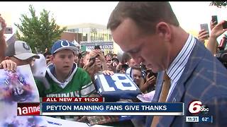 Fans come from far and wide to Indianapolis to see unveiling of Peyton Manning statue