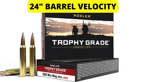 300 Win Mag Nosler Trophy Grade 190 grain Accubond Long Range Velocity Test - 24" Barrel