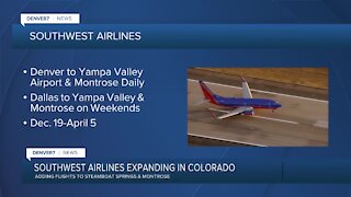 Southwest Airlines adding flights to 2 Colorado cities