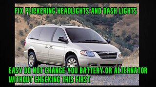 How to fix 2005 Chrysler Town & Country Dash Gauges and Lights flashing