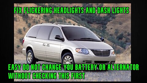 How to fix 2005 Chrysler Town & Country Dash Gauges and Lights flashing