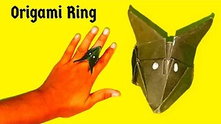 Easy Origami Paper Ring . How to make paper ring