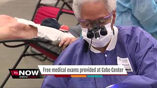 Free medical exams provided at Cobo Center