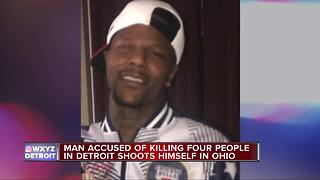 Man wanted in quadruple murder at Detroit gas station dies after shooting himself