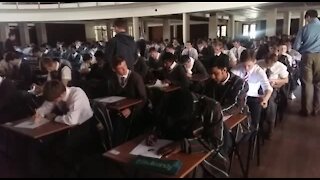 SOUT AFRICA - Johannesburg - Pretoria - 31 May 2019 - Matrics write exams wearing headlights (video) (csU)