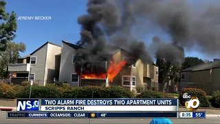 Two alarm fires destroy two apartment units