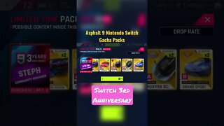 [Asphalt 9 (Switch)] 2 Gacha Packs | Switch Version 3rd Anniversary | #Shorts