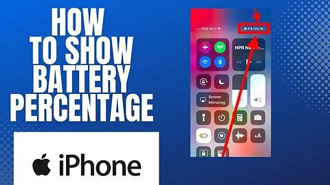 HOW TO SHOW BATTERY PERCENTAGE ON IPHONE 14