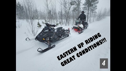 Snowmobiling Eastern UP Michigan - Great conditions!
