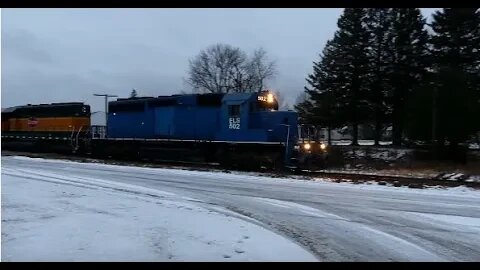 Freight Train Moves Load South Before The Ice And Snow Storm.. #trains #trainvideo | Jason Asselin