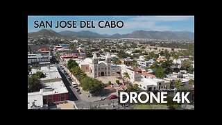 Mexico - San Jose Del Cabo Historical Downtown - Drone Footage 4K