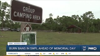 Burn bans ahead of Memorial Day weekend