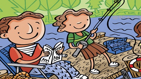 Try to find 7 hidden words in this fishing image