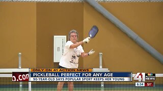 90-year-old plays pickleball for more than just fun