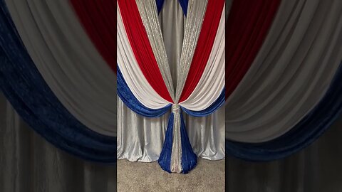 4th of July Draping Backdrop Idea #backdrop #draping