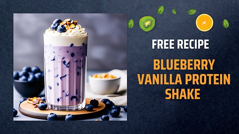 Free Blueberry Vanilla Protein Shake Recipe 🥤+ Healing Frequency🎵