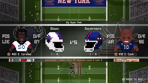 EFL:2-2- Buffalo Bison (1-0) @ New Jersey Governors (1-0) - Legend Bowl - Week 2 - Intros