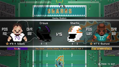 L:1-2 Baltimore Crows (0-0) @ Miami Sharks (0-0) - Intros / Coin Toss Legend Bowl - Week 1