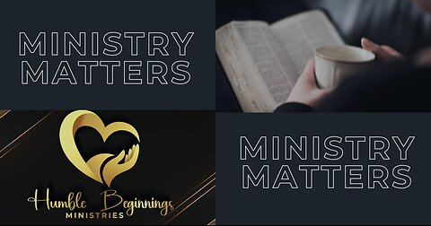 "Ministry Matters: The Church's Respnsibility to Train/Mentor Leaders" |Pastor Steven Woods