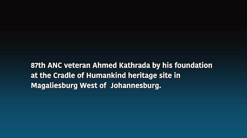 South Africa - Johannesburg - The unveiling of the ANC veteran Ahmed Kathrada (video) (tkz)