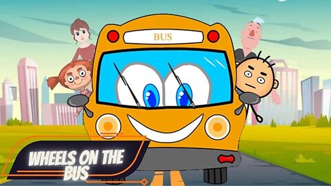 wheels on the bus 2.0 with lyrics | Go Round and Round | Nursery Rhymes & Kids Songs