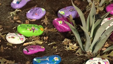 Las Vegas couple delivering 58 painted rocks to healing garden