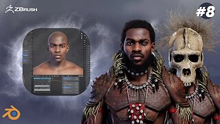 Yoruba god: Sango, the God of Thunder using Blender- 3D Timelapse part 8