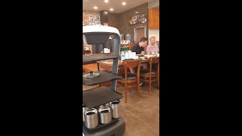 Restaurant in South Korea uses robots to serve customers